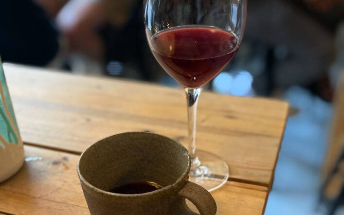 Coffee and wine